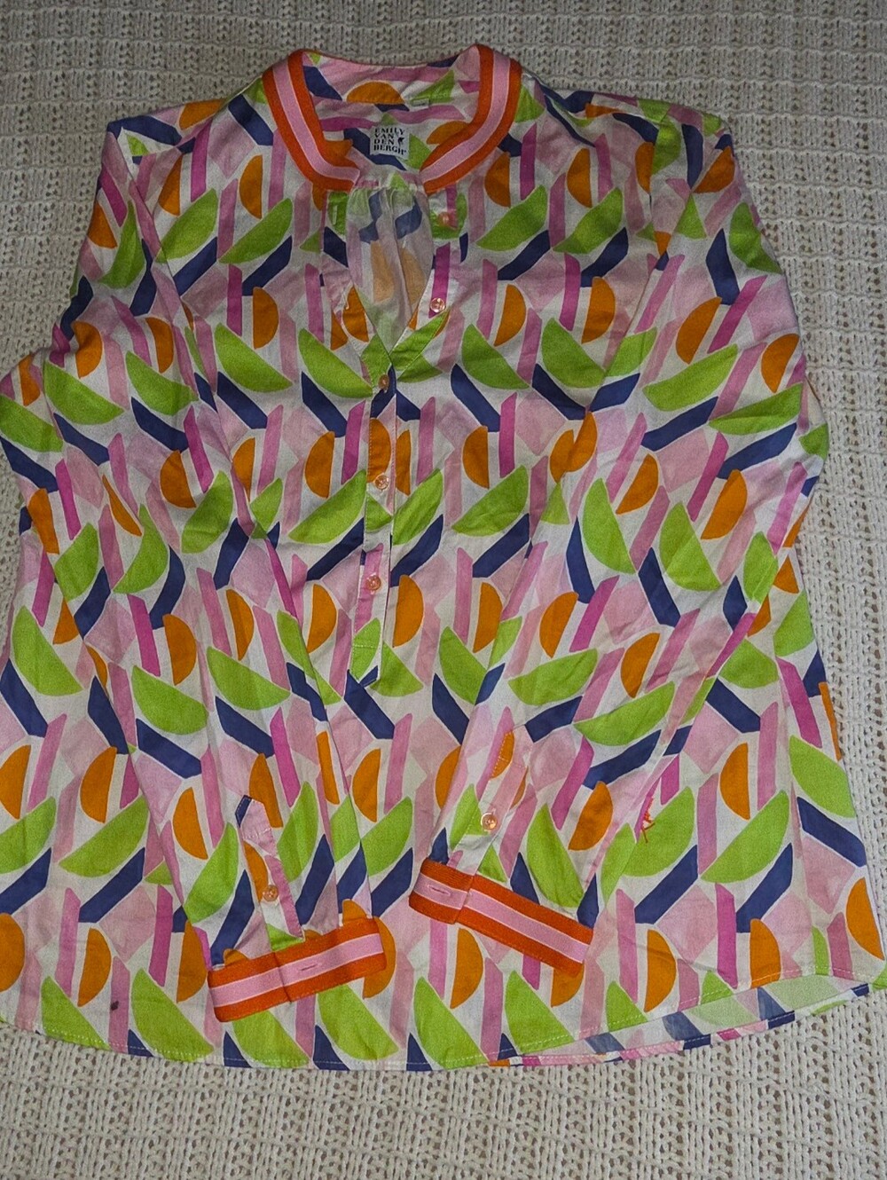Emily Van Den Bergh Colorful Cotton Top Size 42